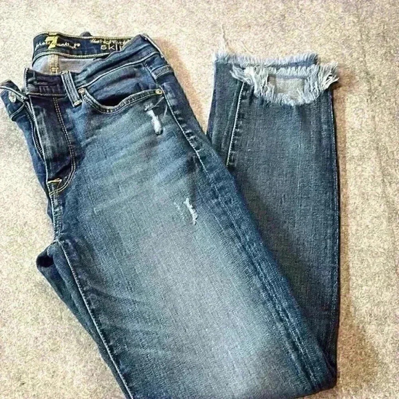 7 For All Mankind Denim - 7 for all Mankind, The High Waist Skinny Ankle, 25